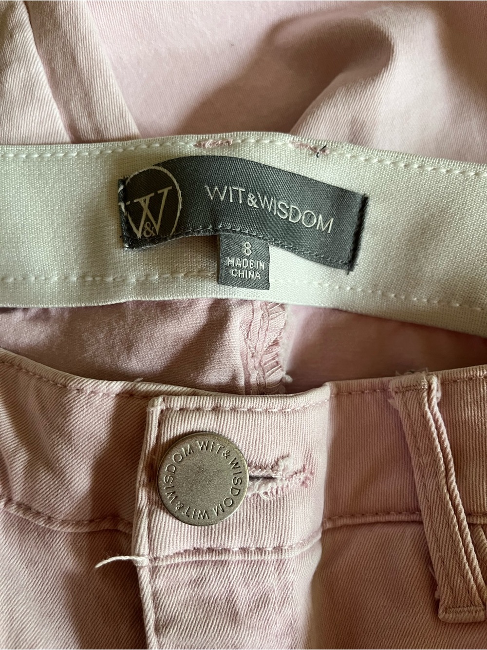 Wit & Wisdom pale pink cropped jeans - Picture 3 of 7